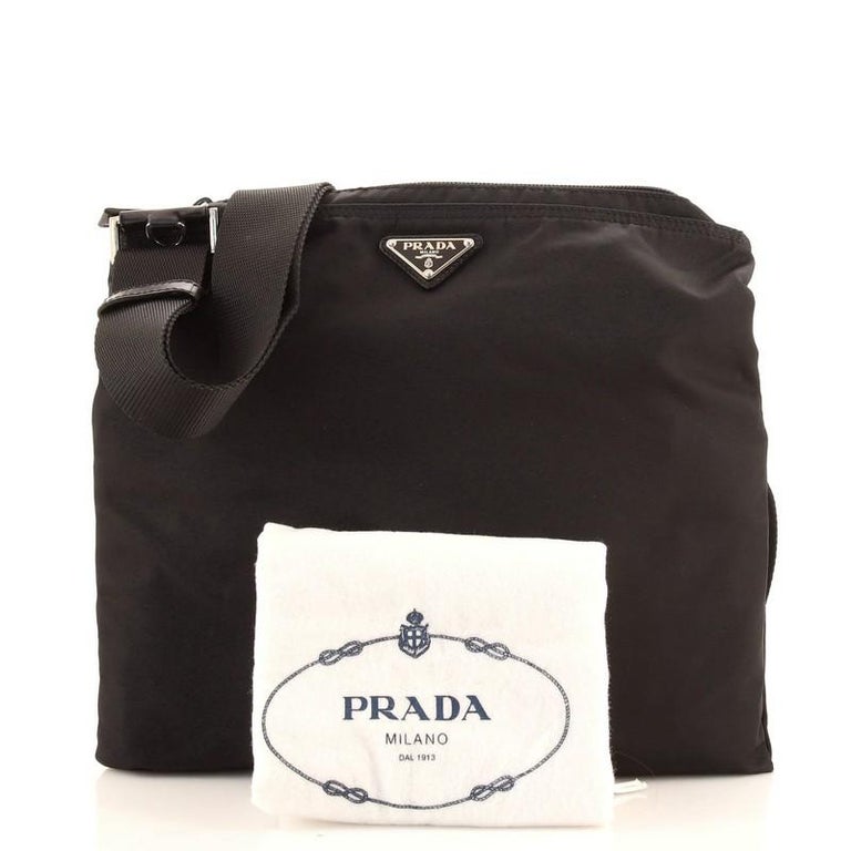 PRADA Nylon Flat Messenger Bag Fuoco 1303501