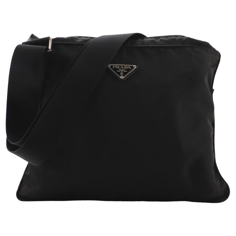 Prada Flat Messenger Bag Tessuto Medium at 1stDibs