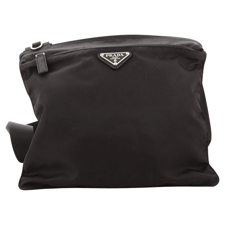 Prada Flat Messenger Bag Tessuto Small at 1stDibs