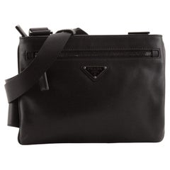 Prada Flat Messenger Waist Bag Leather