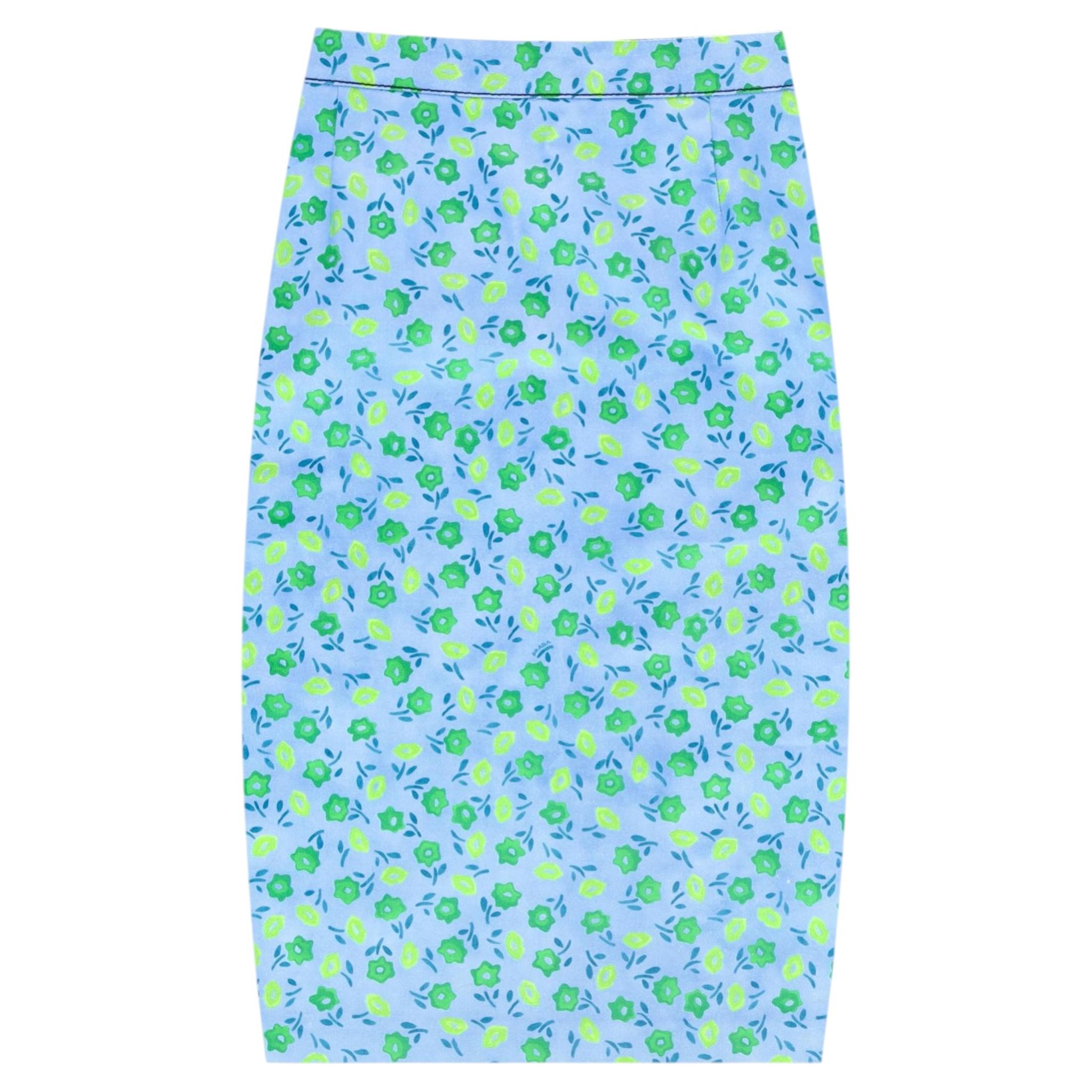 Prada Floral print Cotton Knee-Length Skirt