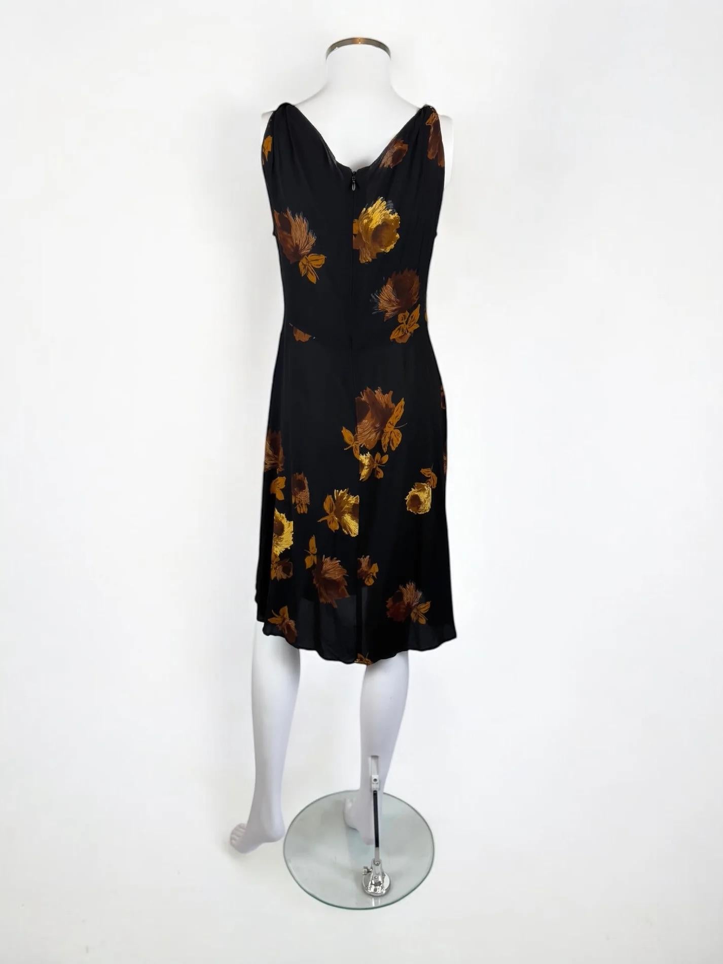 Prada Floral Silk Dress, FW 2005 For Sale 1