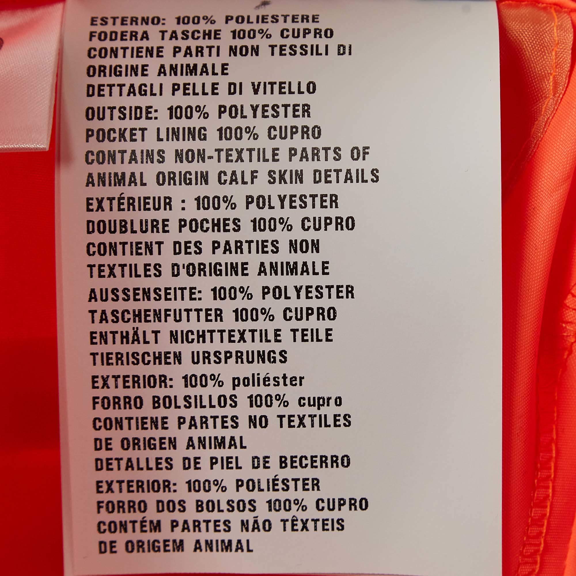 Pantalon ajusté Prada orange Florescent Synthetic M en vente 1