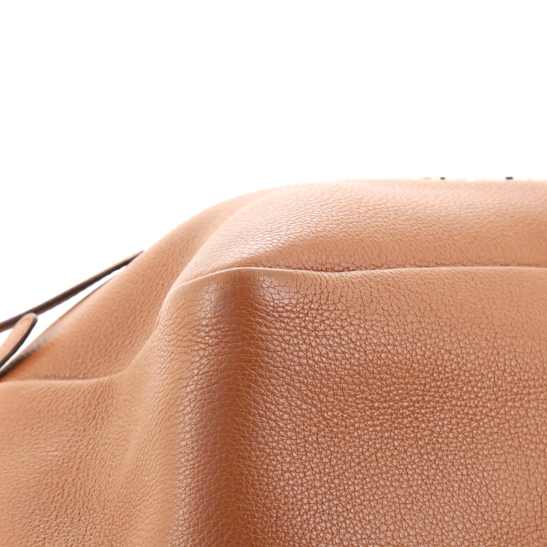 Brown Prada Flou Dynamique Belted Tote Leather Medium