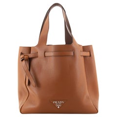 Prada Flou Dynamique Belted Tote Leather Medium