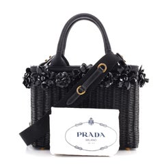 Prada Flower Basket Bag Wicker Small