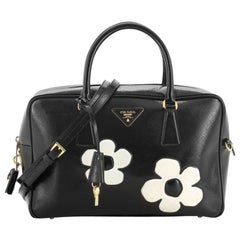 Prada Flowers Bauletto Bag Vernice Saffiano Leather Medium at 1stDibs | prada  flower bag, prada bauletto bag