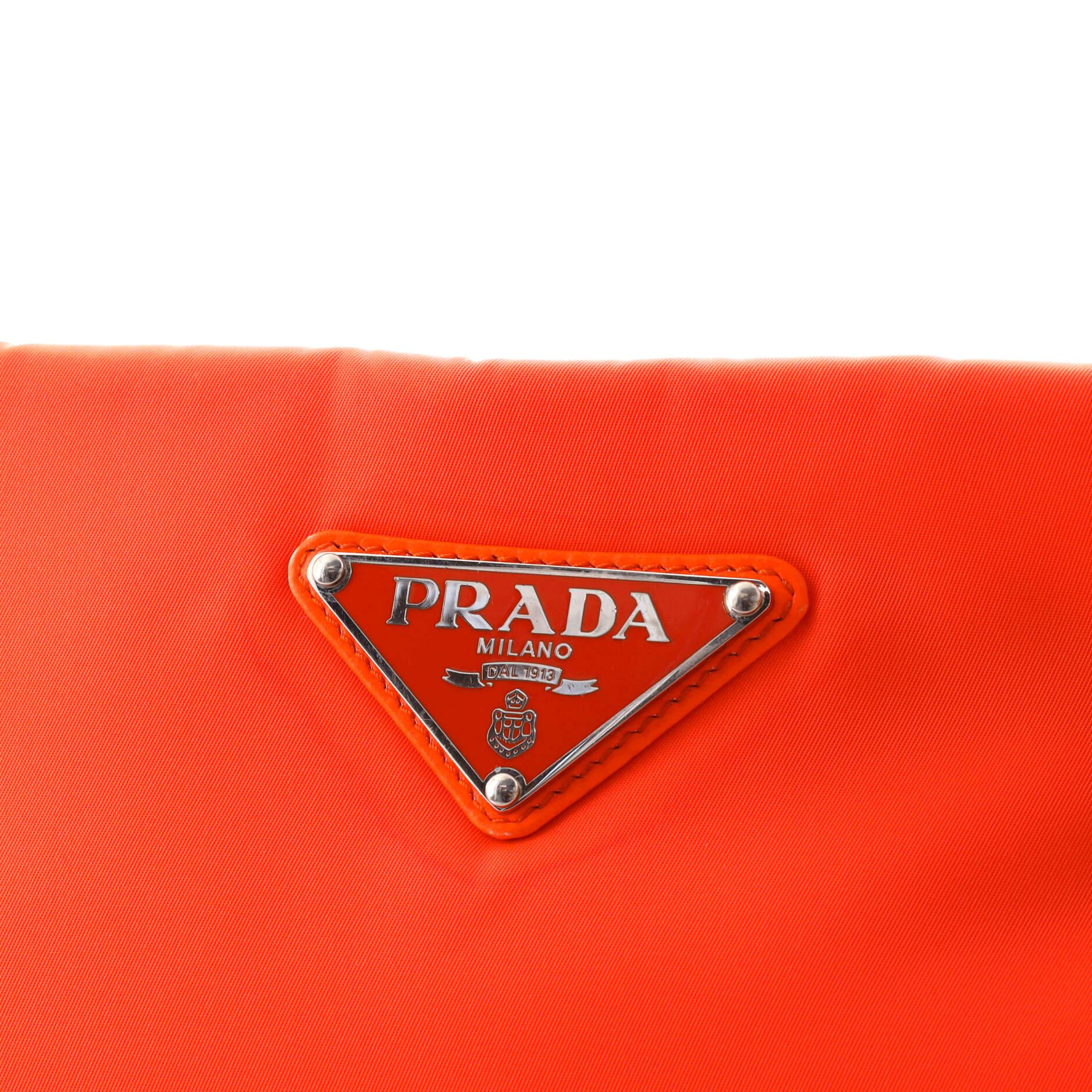 Prada Fluo Chain Clutch Tessuto Large For Sale at 1stDibs