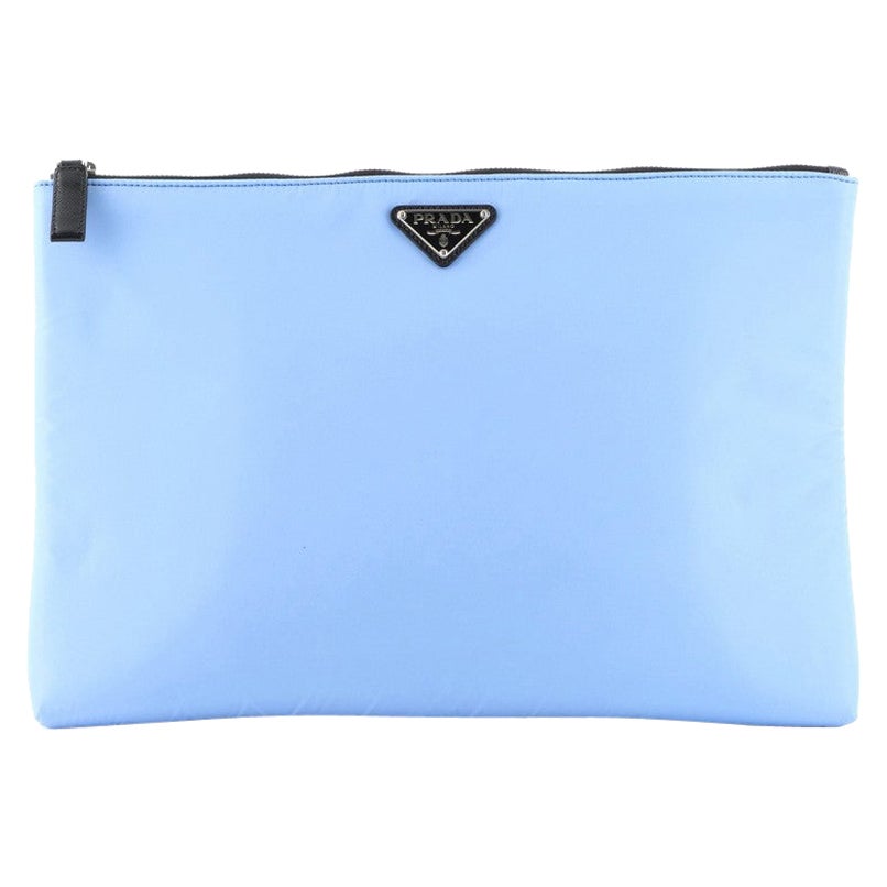 Prada Fluo Chain Clutch Tessuto Large