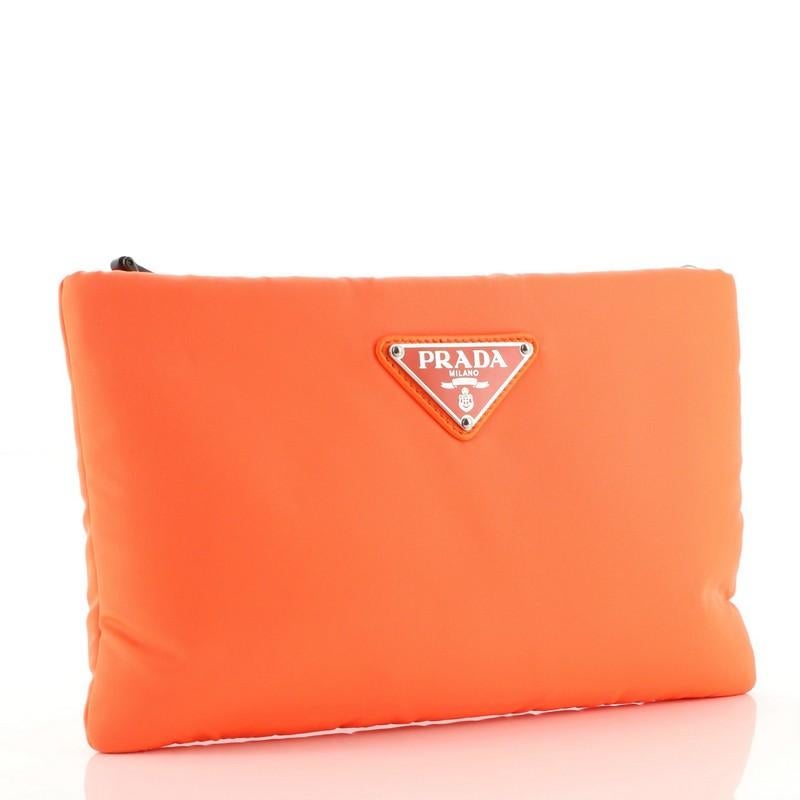 Prada store fluo clutch