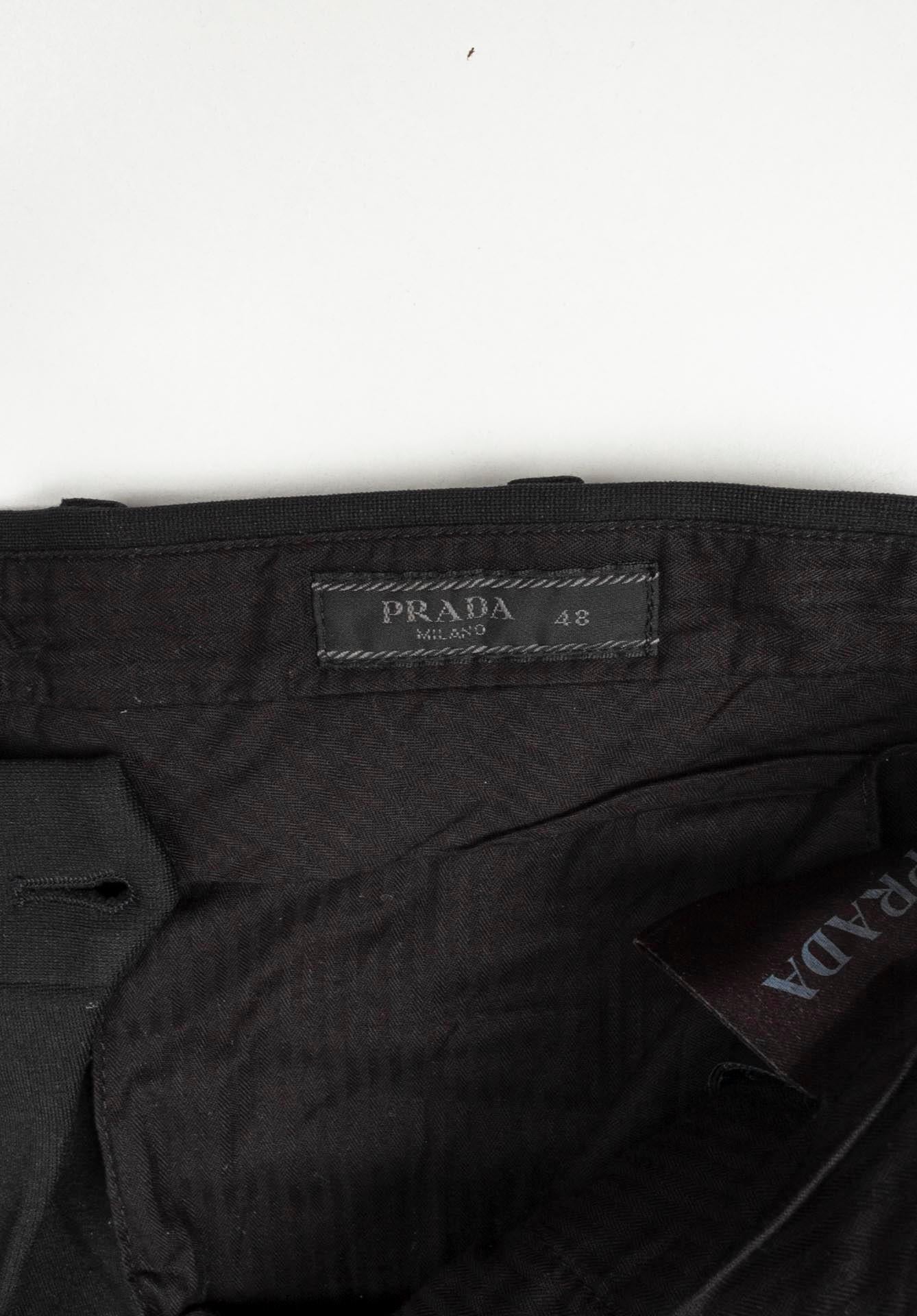 Prada Formal Herren Hose dicke gemischte Stoffhose Größe ITA48/M im Angebot 1