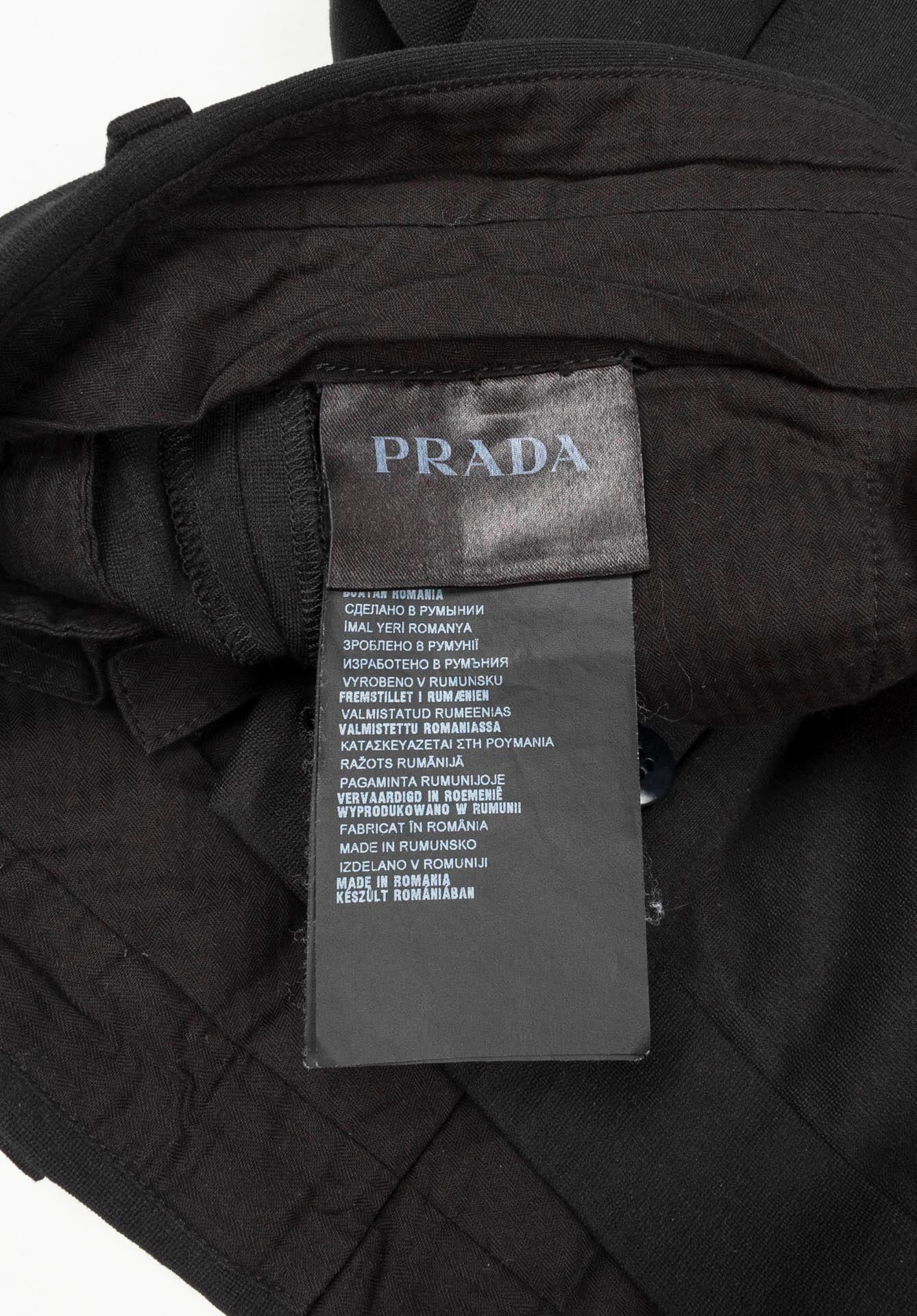Prada Formal Herren Hose dicke gemischte Stoffhose Größe ITA48/M im Angebot 2