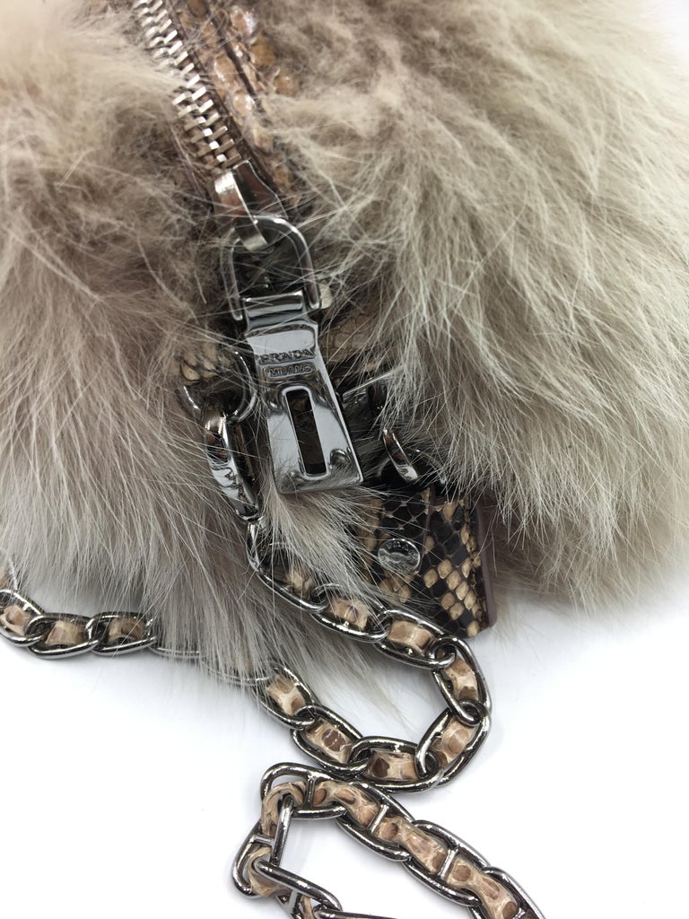Prada Fox Fur Bag For Sale at 1stDibs