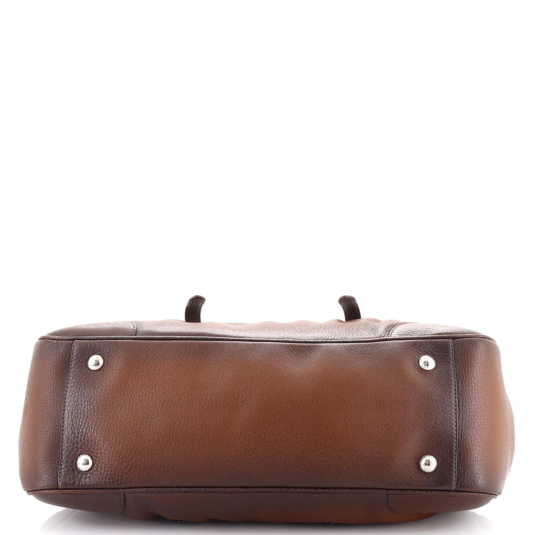 Prada Frame Doctor Bag Ombre Glace Calf Large In Good Condition In NY, NY
