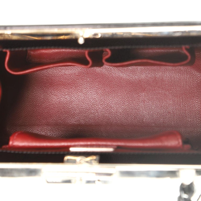 Prada Frame Handle Bag Spazzolato Leather Small at 1stDibs prada