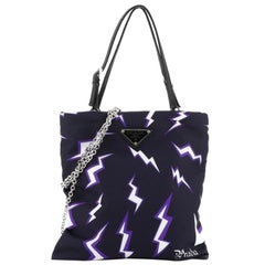 Prada Frankenstein Tote plat imprimé Tessuto Mini