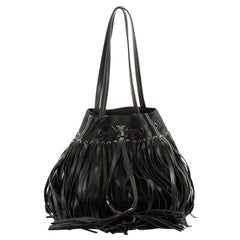 Prada Fringe Bucket Bag Soft Calfskin Large