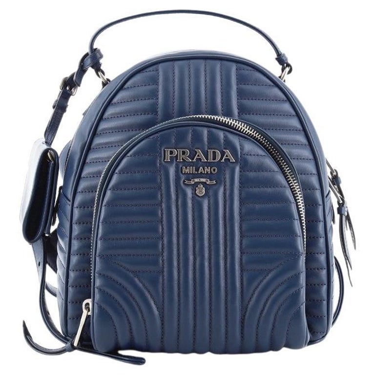 Prada Front Pocket Backpack Diagramme Quilted Leather Small  display picture 2