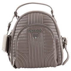 Prada Front Pocket Backpack Diagramme Quilted Leather Small