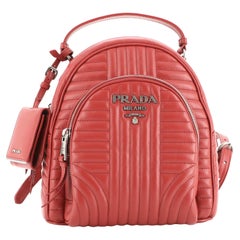 Prada Front Pocket Backpack Diagramme Quilted Leather Small