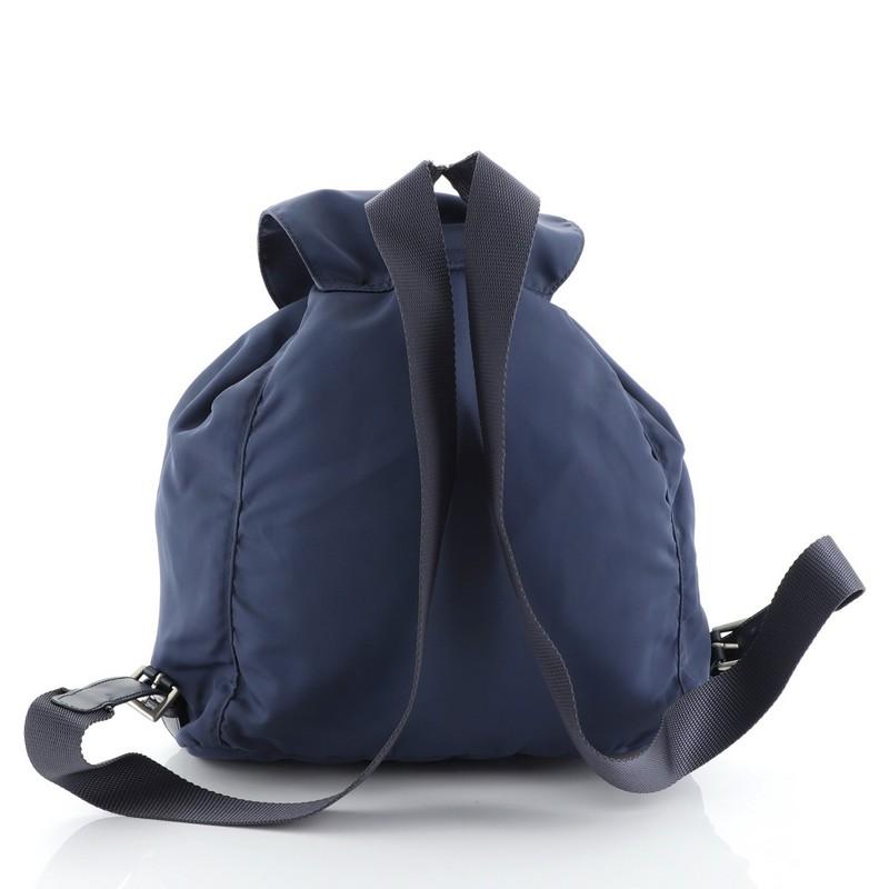 Purple Prada Front Pocket Backpack Tessuto Small