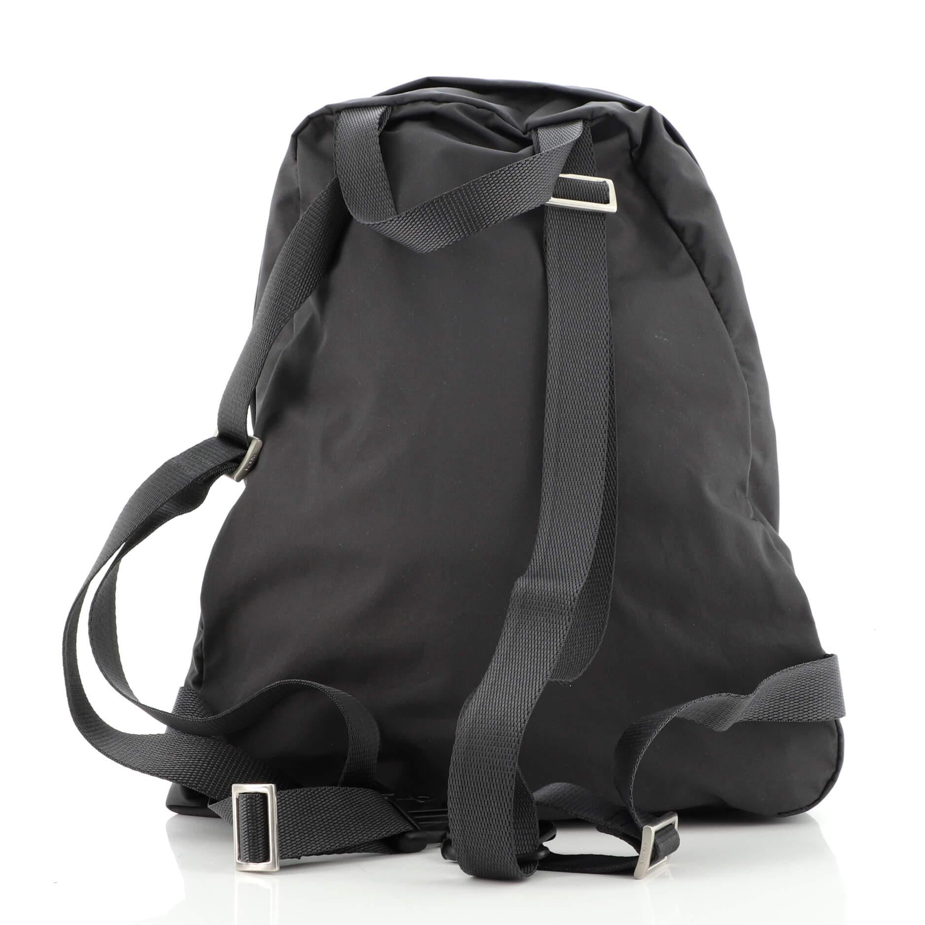 Prada Front Pocket Backpack Tessuto with Mesh Medium In Good Condition In NY, NY