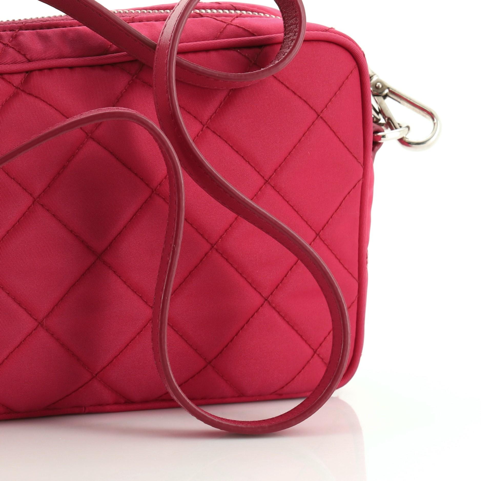 Prada Front Pocket Camera Bag Quilted Tessuto Small 1