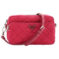 Prada Front Pocket Camera Bag Quilted Tessuto Small