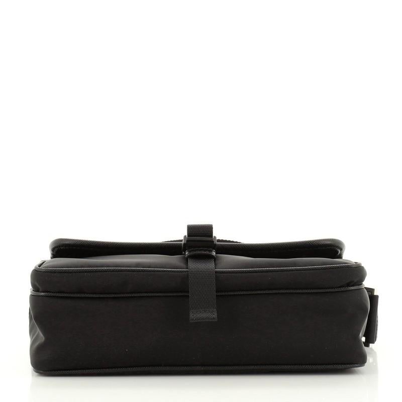 Women's or Men's Prada Front Pocket Camera Bag Tessuto with Saffiano Medium
