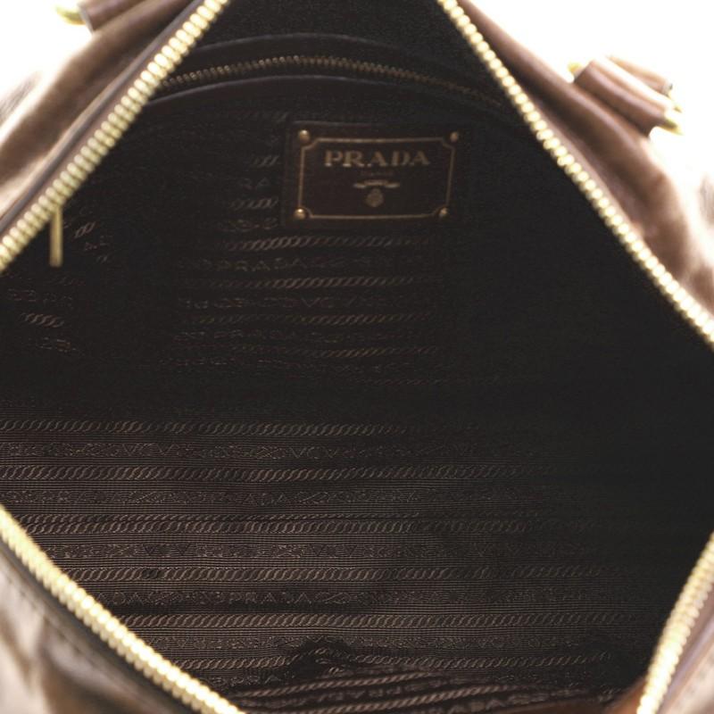 Prada Front Pocket Convertible Satchel Vitello Shine Large In Good Condition In NY, NY