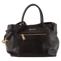 Prada Front Pocket Convertible Tote Soft Calf Small