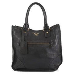 Prada Front Pocket Convertible Tote Vitello Daino Large