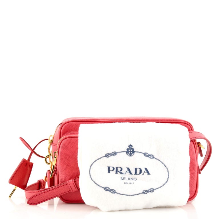 Prada Front Pocket Crossbody Bag Saffiano Leather Small For Sale at 1stDibs