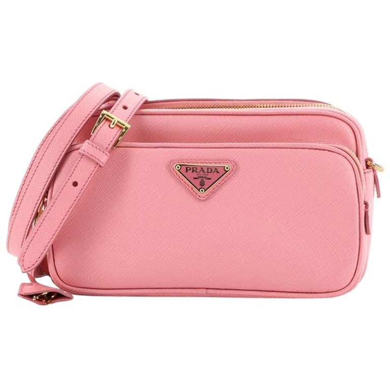 Prada Front Pocket Crossbody Bag Saffiano Leather Small at 1stDibs