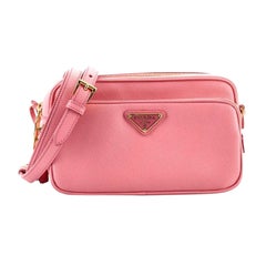 Used Prada Front Pocket Crossbody Bag Saffiano Leather Small