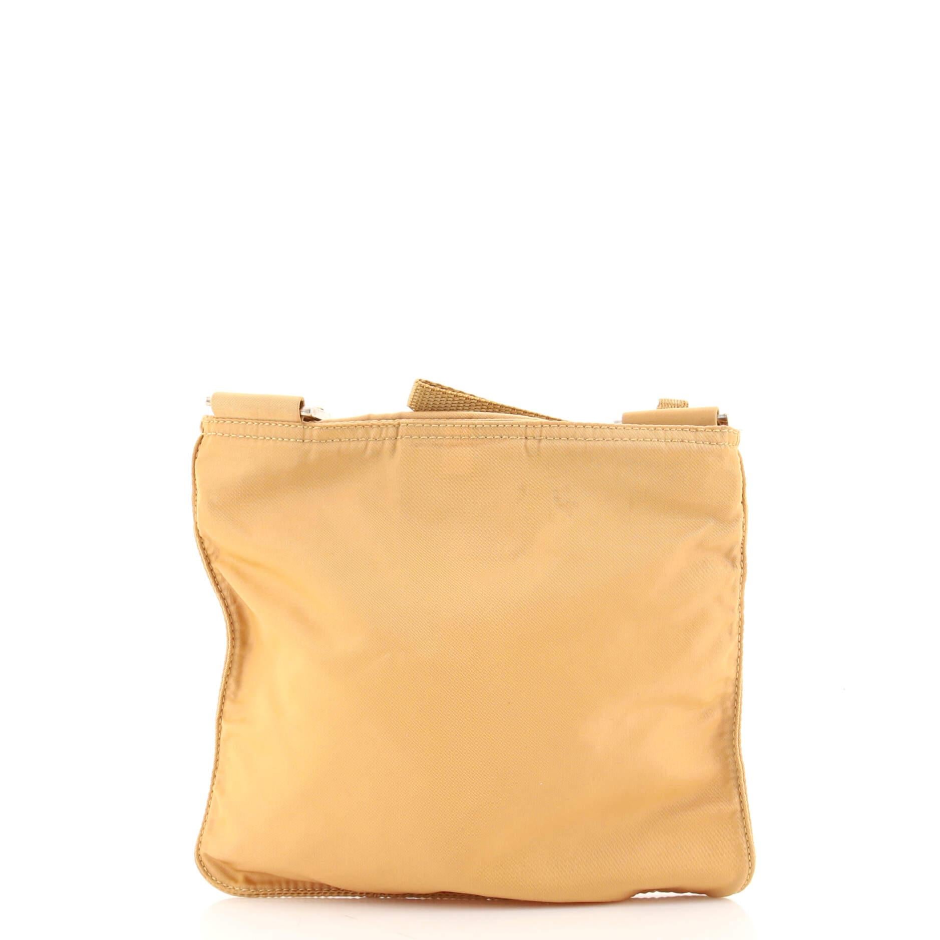 Orange Prada Front Pocket Messenger Bag Tessuto Small