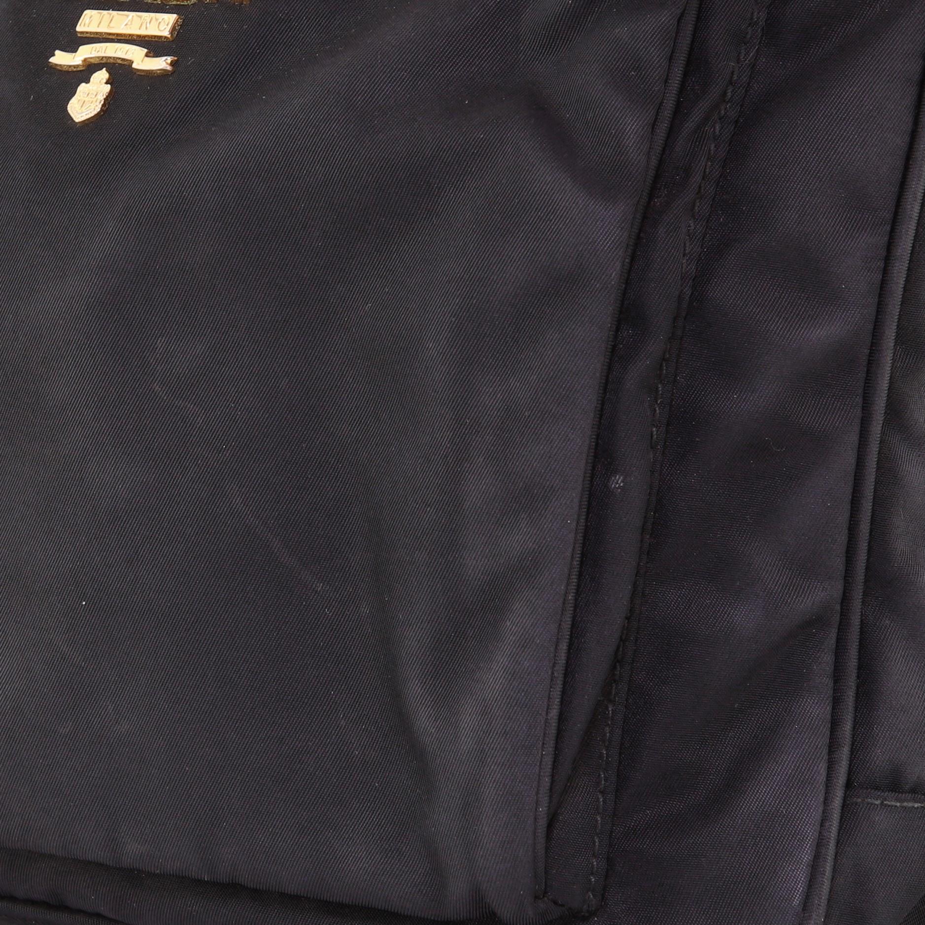 Prada Front Pocket Messenger Bag Tessuto with Patent Small 1