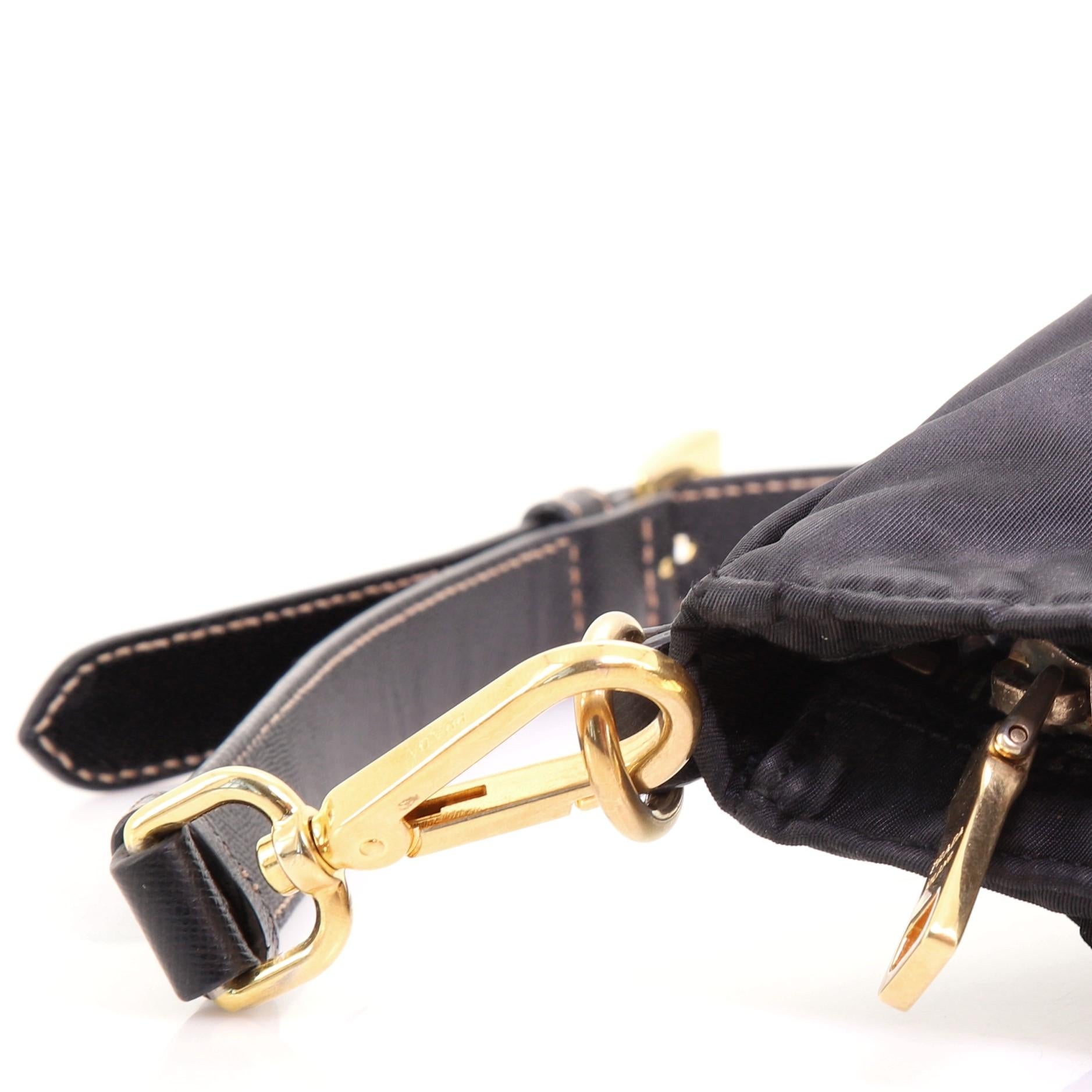 Prada Front Pocket Messenger Bag Tessuto with Patent Small 2