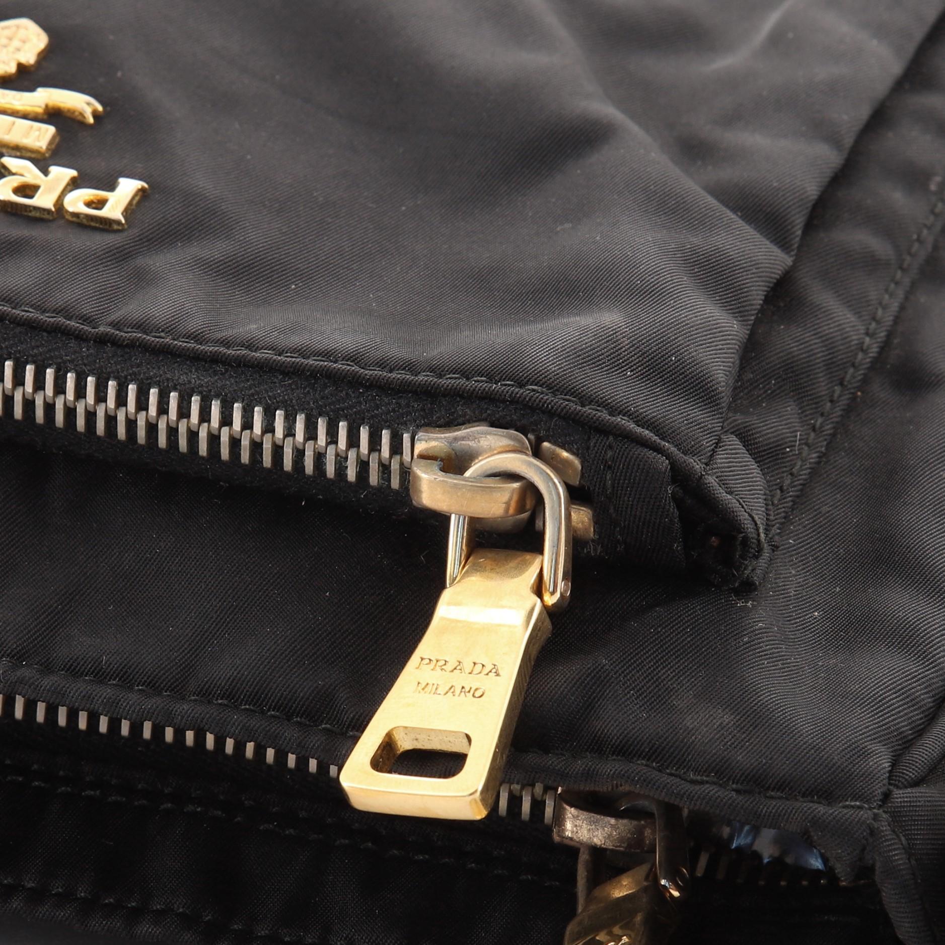 Prada Front Pocket Messenger Bag Tessuto with Patent Small 4