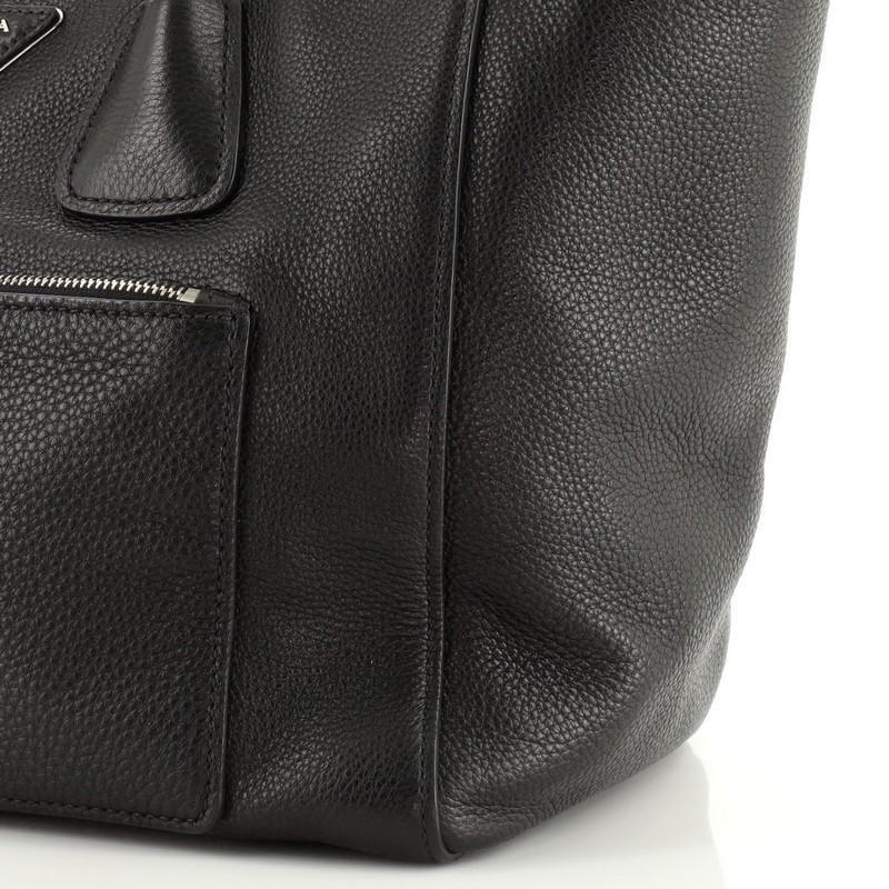 Prada Front Pocket Wing Convertible Tote Vitello Phenix In Good Condition In NY, NY