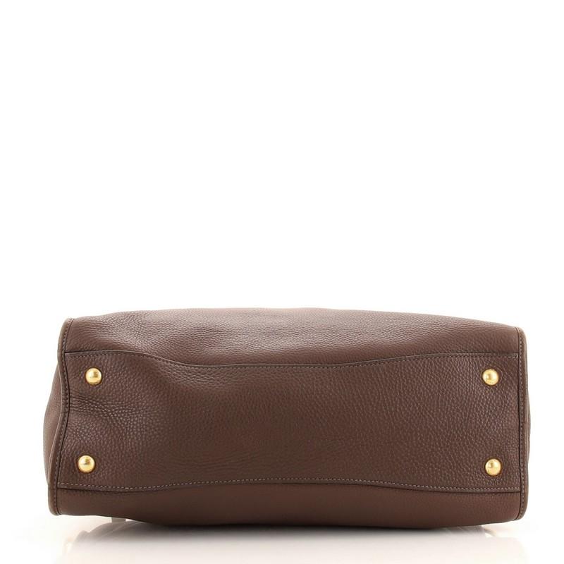 Prada Front Zip Convertible Satchel Vitello Daino Medium In Good Condition In NY, NY