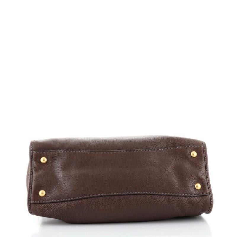 Women's or Men's Prada Front Zip Convertible Satchel Vitello Daino Medium