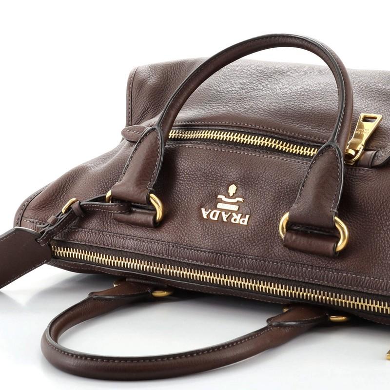 Prada Front Zip Convertible Satchel Vitello Daino Medium 1