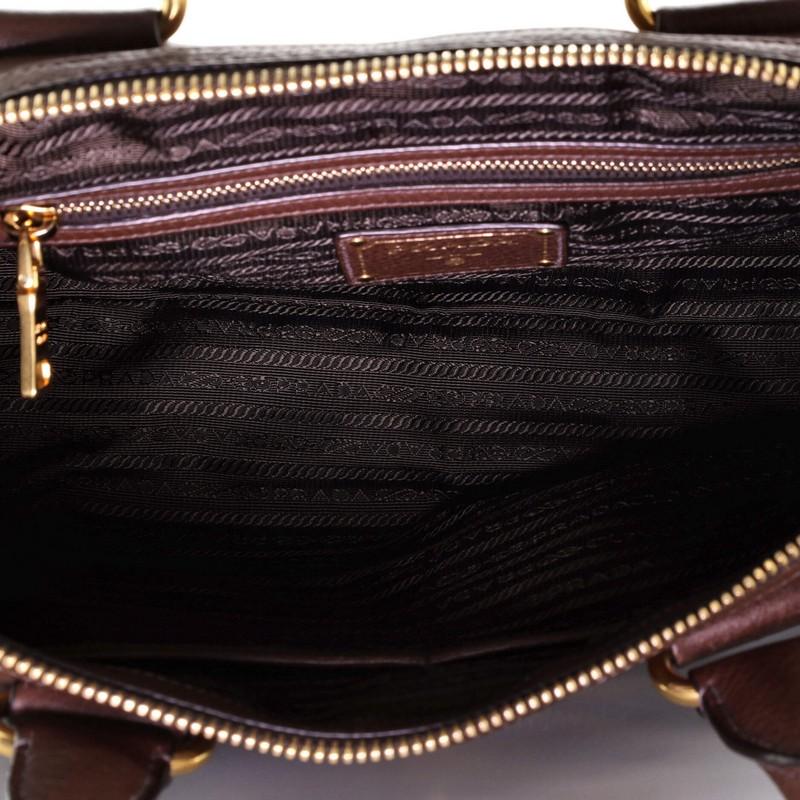 Prada Front Zip Convertible Satchel Vitello Daino Medium 2
