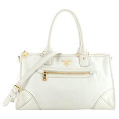 Prada Front Reißverschluss Umwandelbare Schultertasche Vitello Phenix Medium