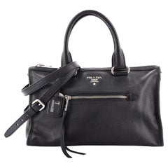 Prada Front Zip Convertible Umhängetasche Vitello Phenix Medium