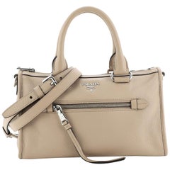 Prada Front Zip Convertible Umhängetasche Vitello Phenix Small