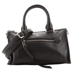 Prada Front Zip Convertible Satchel Vitello Phenix Klein