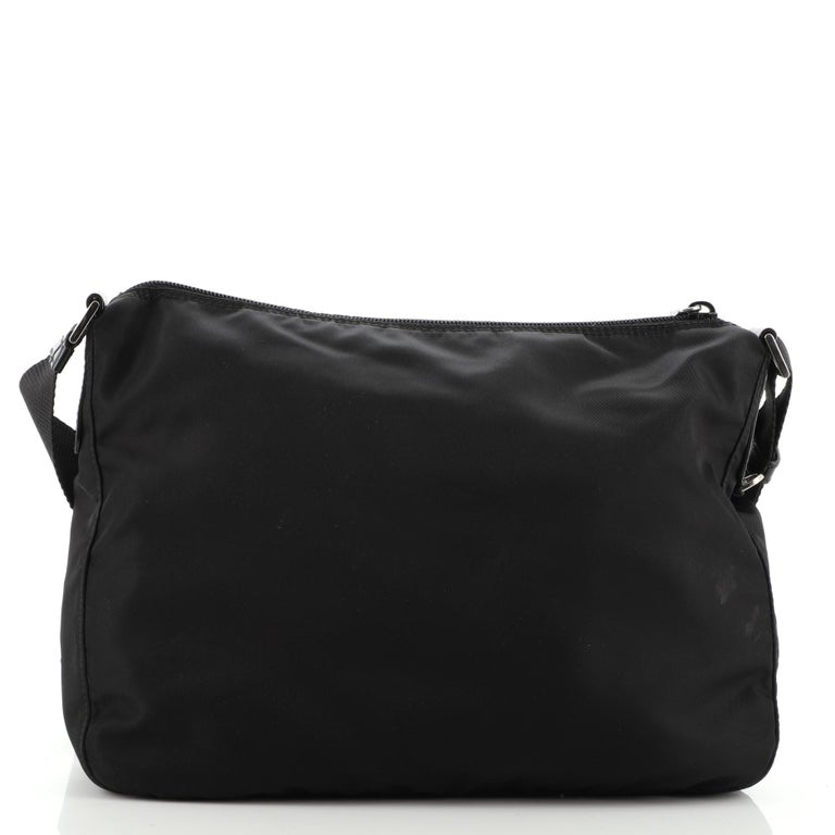 Prada Front Zip Messenger Bag Tessuto Medium at 1stDibs
