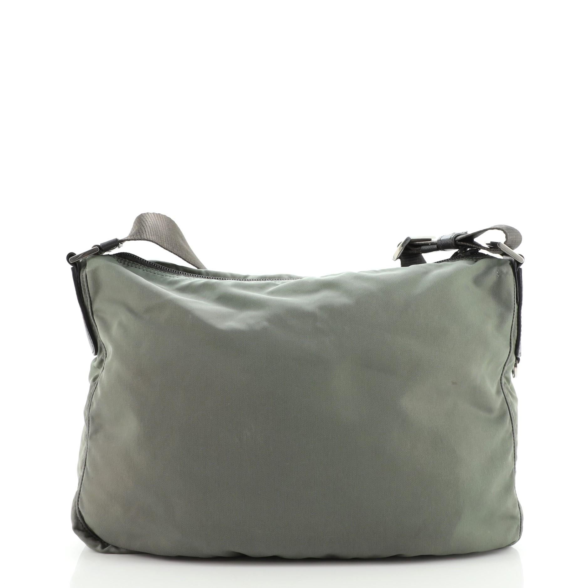 prada green messenger bag